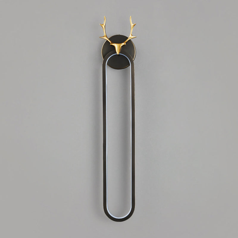 Modern Golden/Black Wall Mounted Sconce Unique Linear Wall Light for Bedroom