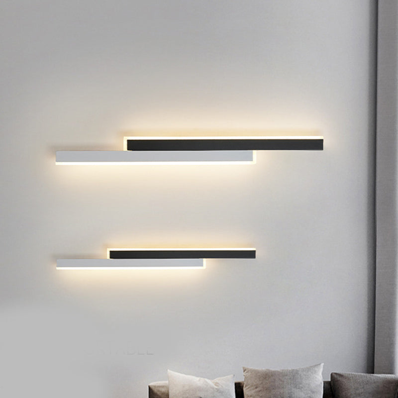 Modern White/Black Wall Mounted Sconce Linear Wall Light for Dining Room