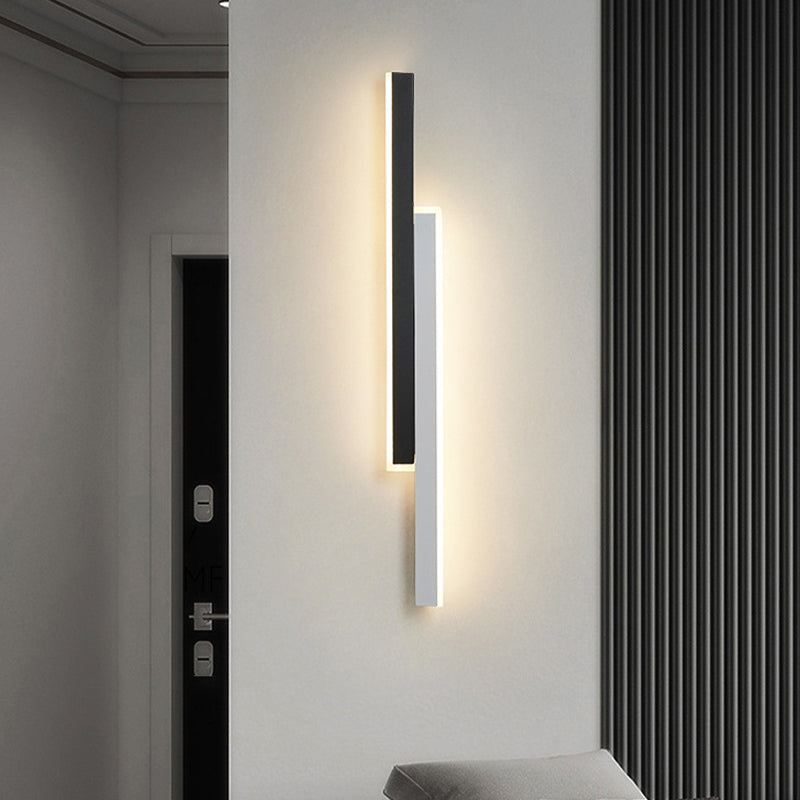 Modern White/Black Wall Mounted Sconce Linear Wall Light for Dining Room