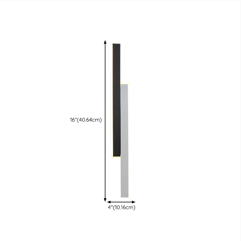 Modern White/Black Wall Mounted Sconce Linear Wall Light for Dining Room