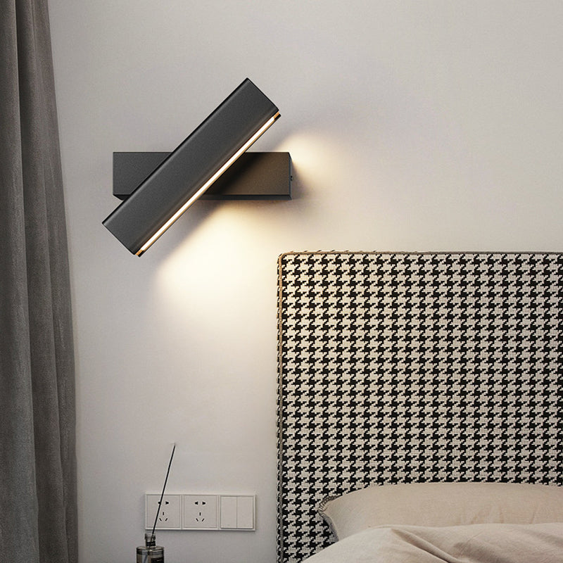 Single Modern White/Black Wall Mounted Sconce LED Wall Light for Bedroom