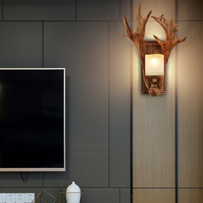 Single Modernism White/Brown Wall Mounted Sconce Wooden Wall Light for Dining Room