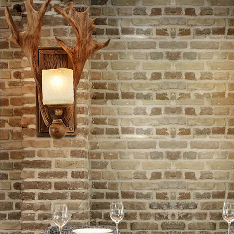 Single Modernism White/Brown Wall Mounted Sconce Wooden Wall Light for Dining Room