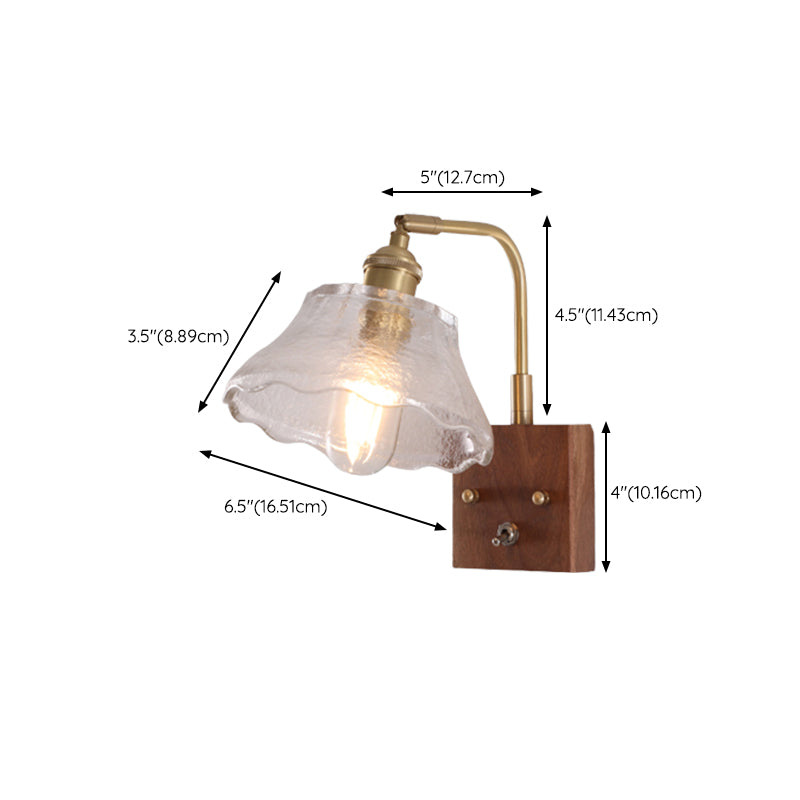 Modern Wall Light Sconce Wooden Wall Light Fixture for Bedroom