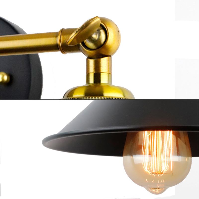 Modern Wall Sconce Cone Shape Vanity Lamp with Metal Shade for Bathroom