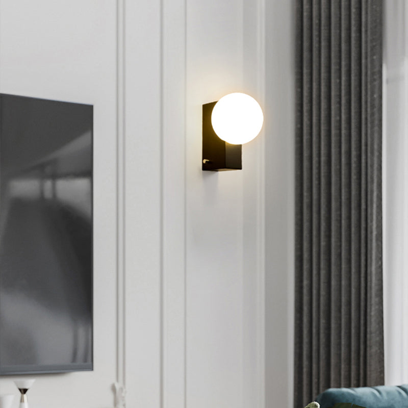 Ball Shape Glass Vanity Lights Modern Style 1 Light Vanity Light Fixtures