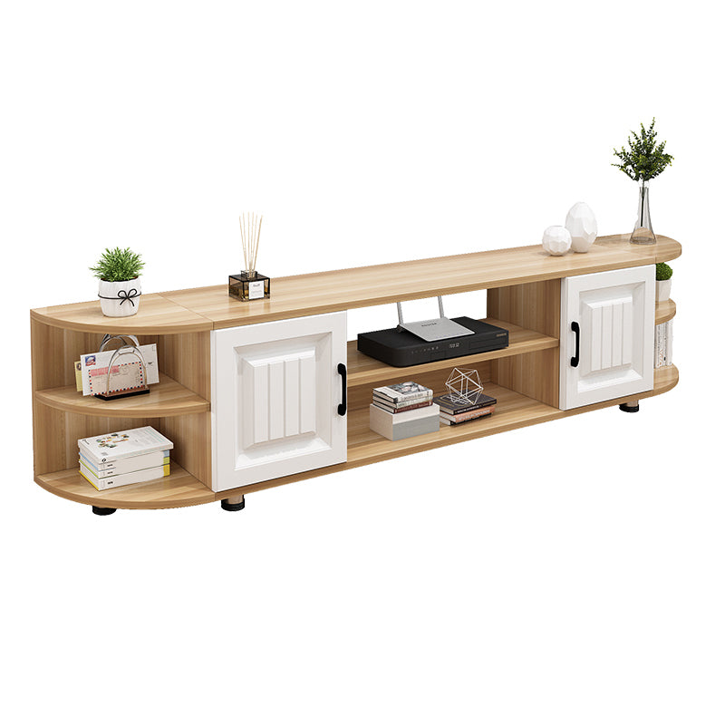 Wooden TV Stand Console Scandinavian Media Console for Living Room