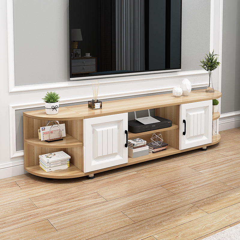 Wooden TV Stand Console Scandinavian Media Console for Living Room