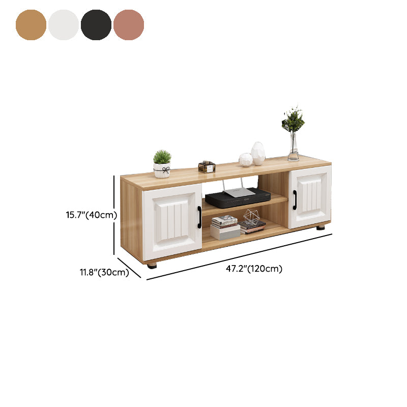 Wooden TV Stand Console Scandinavian Media Console for Living Room
