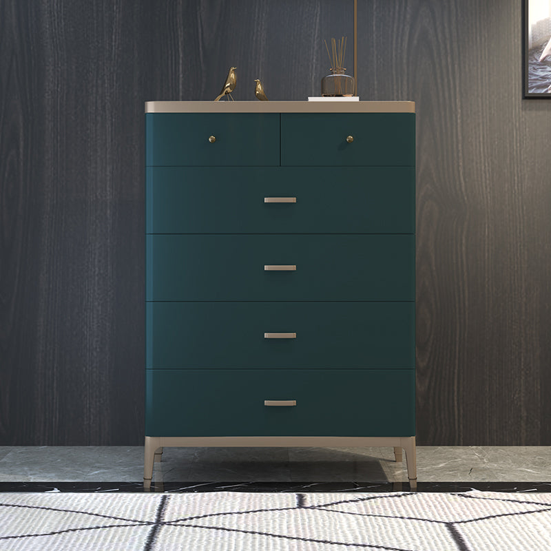 Glam Storage Chest Dresser Wooden Storage Chest with Drawers