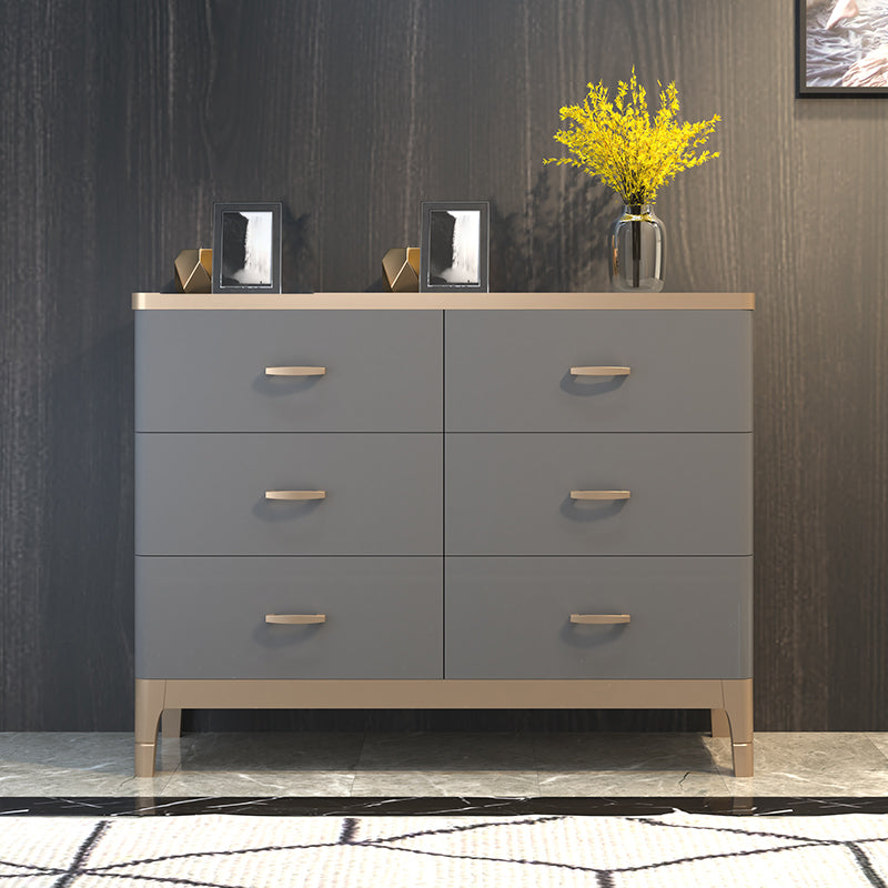 Glam Storage Chest Dresser Wooden Storage Chest with Drawers