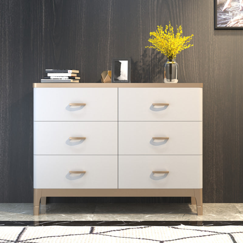 Glam Storage Chest Dresser Wooden Storage Chest with Drawers