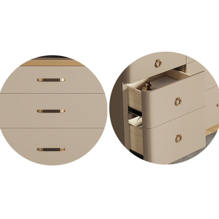 Glam Storage Chest Dresser Wooden Storage Chest with Drawers