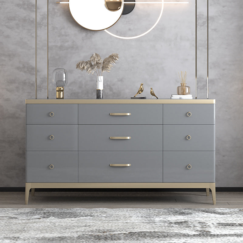 Glam Storage Chest Dresser Wooden Storage Chest with Drawers