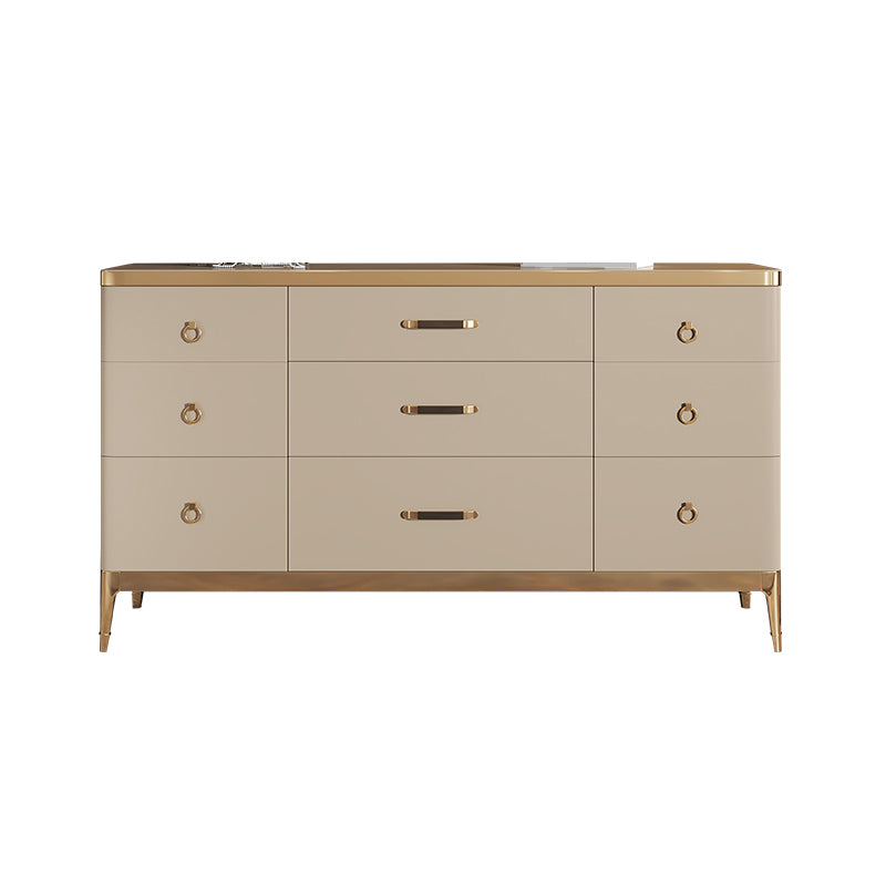 Glam Storage Chest Dresser Wooden Storage Chest with Drawers