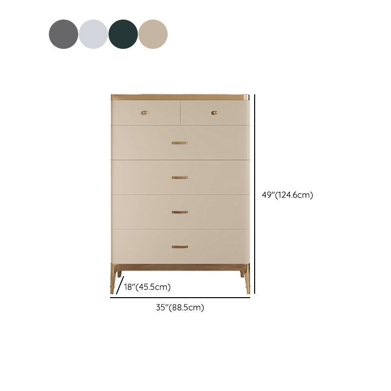 Glam Storage Chest Dresser Wooden Storage Chest with Drawers