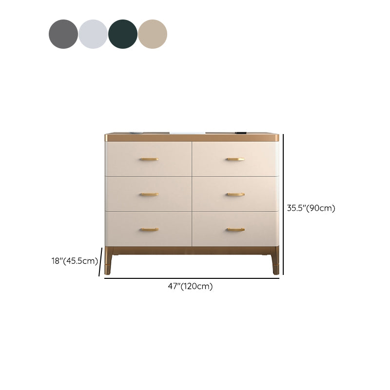 Glam Storage Chest Dresser Wooden Storage Chest with Drawers