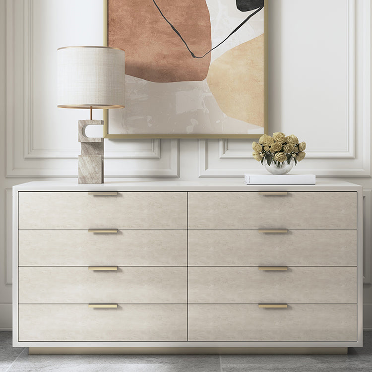 Modern Storage Chest Dresser Stone/Wooden Storage Chest with Drawers