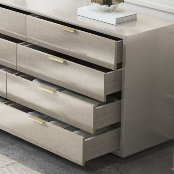Modern Storage Chest Dresser Stone/Wooden Storage Chest with Drawers