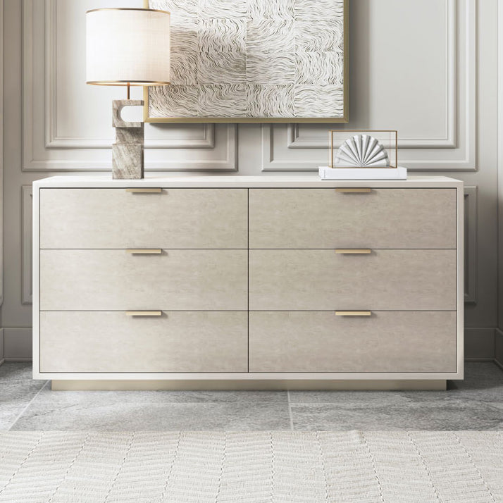 Modern Storage Chest Dresser Stone/Wooden Storage Chest with Drawers