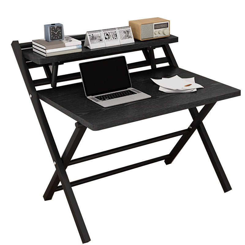 Rectangular Folding Home Writing Desk Trestle Steel Base Office Desk