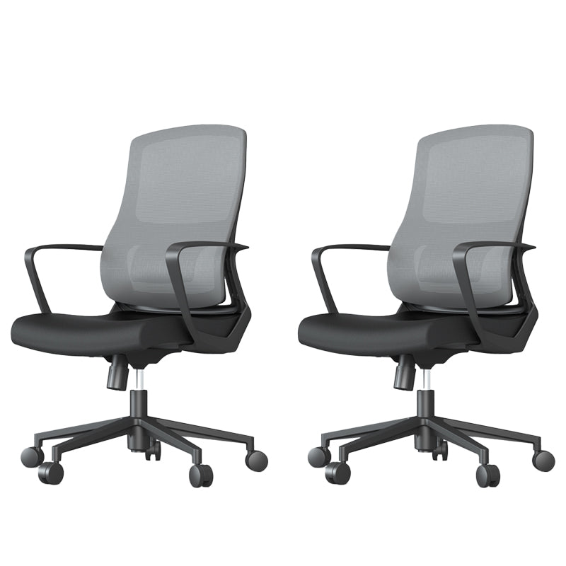 Modernism Fixed Arms Office Chair Black Desk Chair for Office