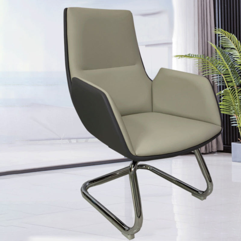 Armless Office Chair Conference Chair with Wheels for Office