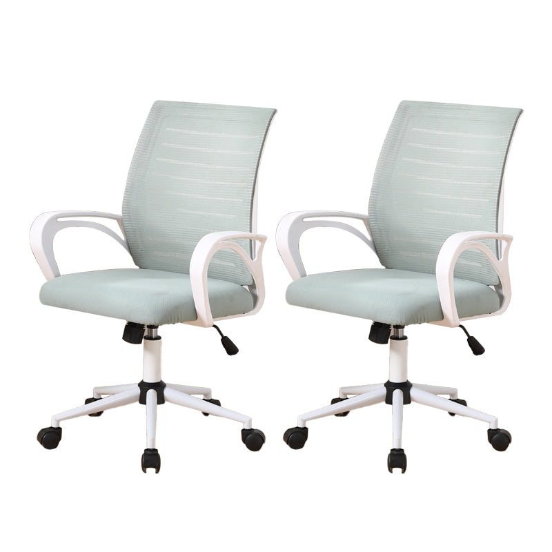 Modernism Fixed Arms Office Chair Mesh Back Desk Chair with Wheels