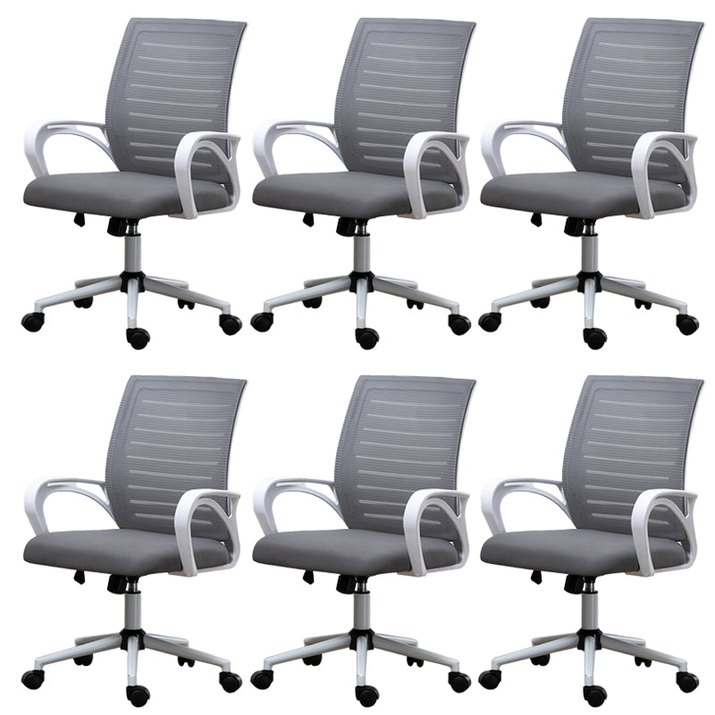 Modernism Fixed Arms Office Chair Mesh Back Desk Chair with Wheels