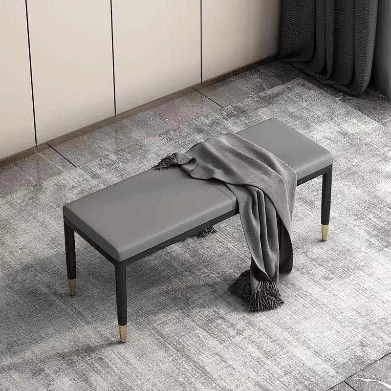 Rectangle Upholstered Bench Contemporary Home Seating Bench with Legs
