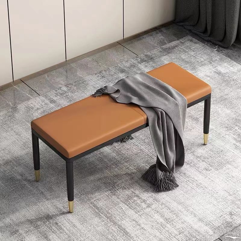 Rectangle Upholstered Bench Contemporary Home Seating Bench with Legs