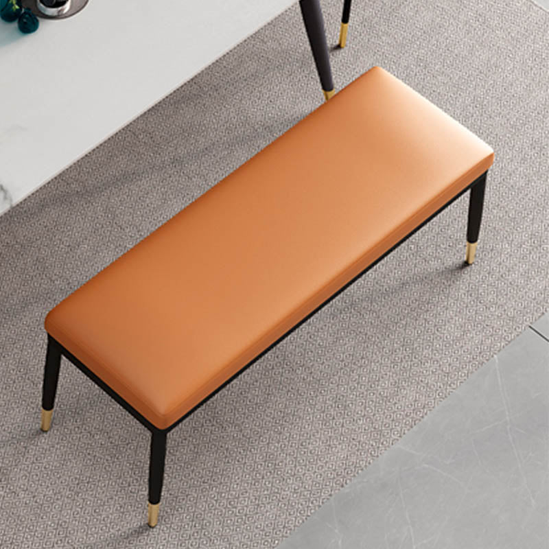 Rectangle Upholstered Bench Contemporary Home Seating Bench with Legs