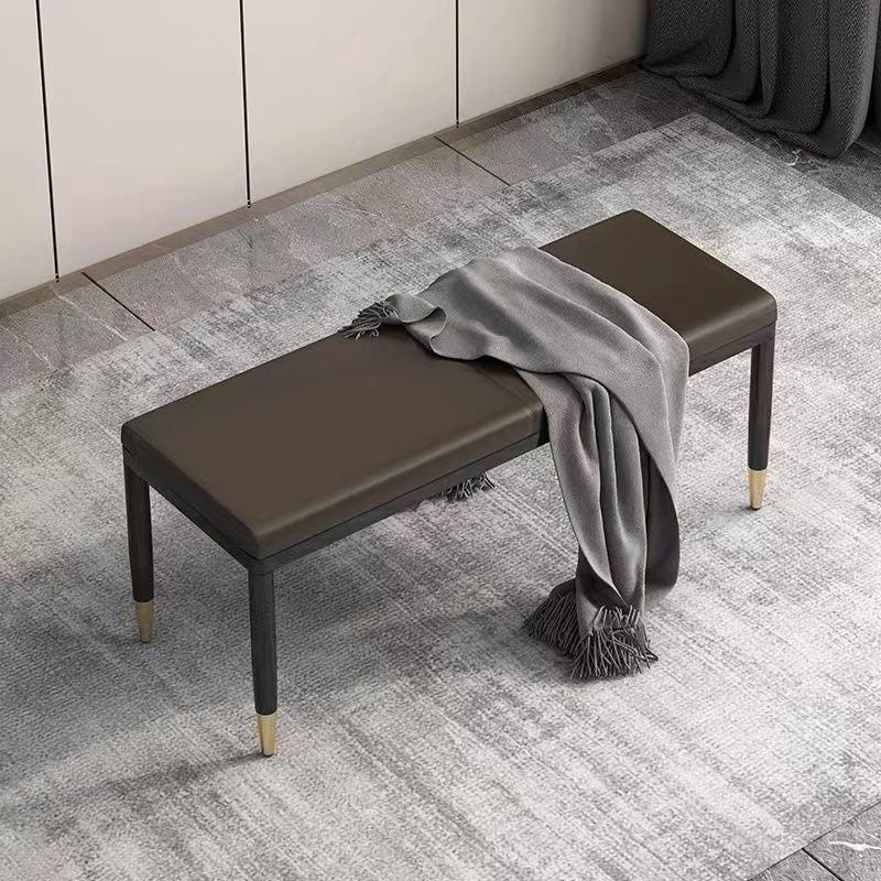 Rectangle Upholstered Bench Contemporary Home Seating Bench with Legs