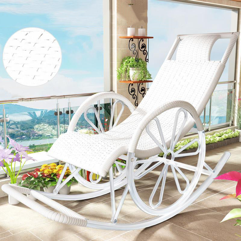 Lounge Iron Base Single Rocking Chair Leisure Chaise Lazy Chair for Balcony