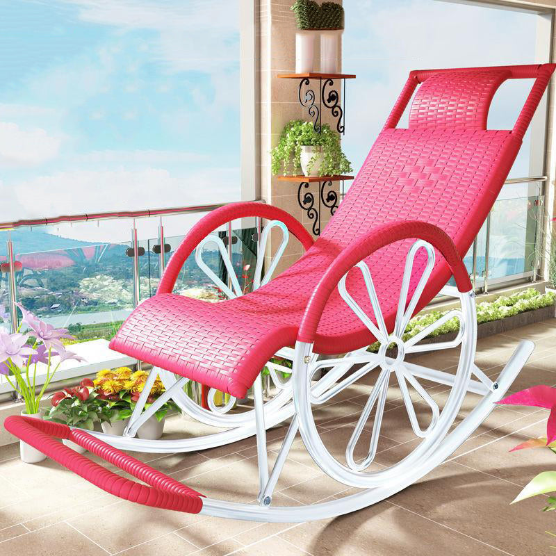 Lounge Iron Base Single Rocking Chair Leisure Chaise Lazy Chair for Balcony