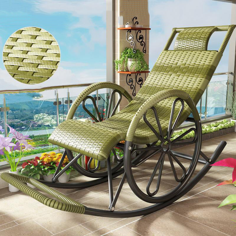 Lounge Iron Base Single Rocking Chair Leisure Chaise Lazy Chair for Balcony