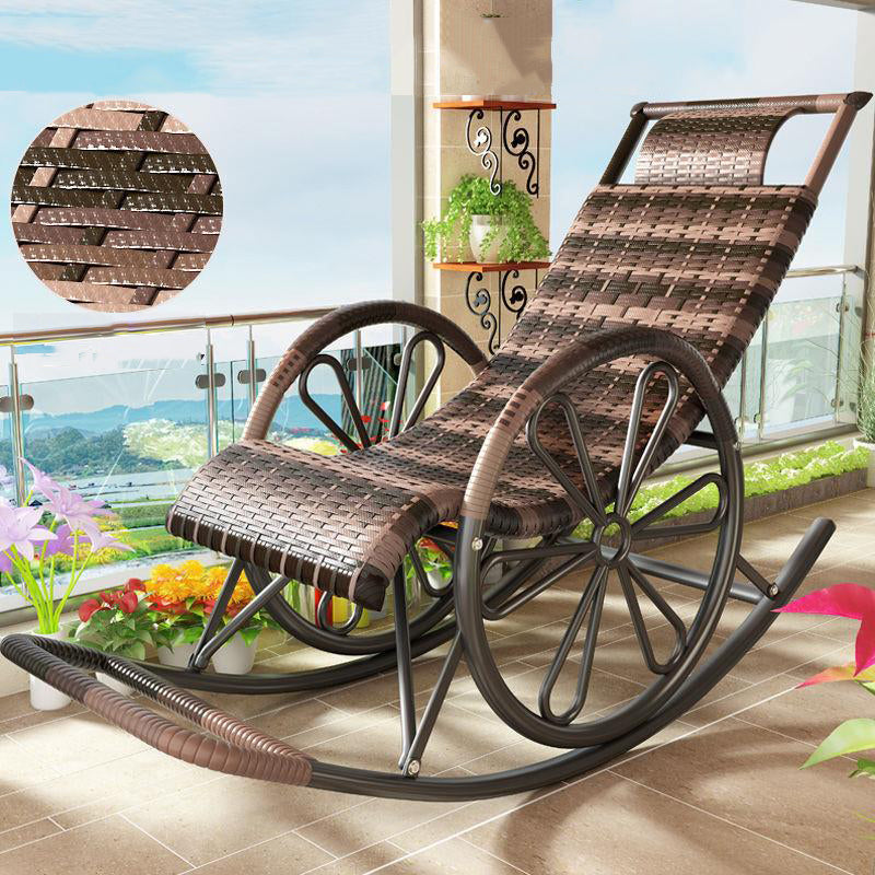 Lounge Iron Base Single Rocking Chair Leisure Chaise Lazy Chair for Balcony