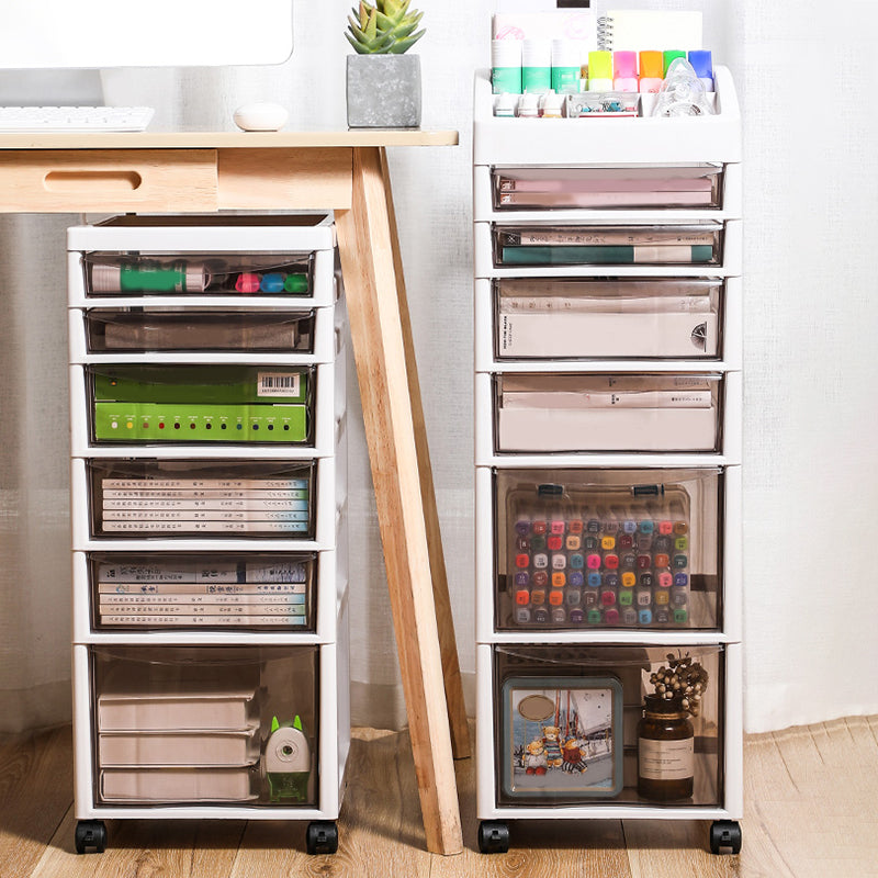 Vertical Transparent File Cabinet Modern Plastic Drawers Filing Cabinet