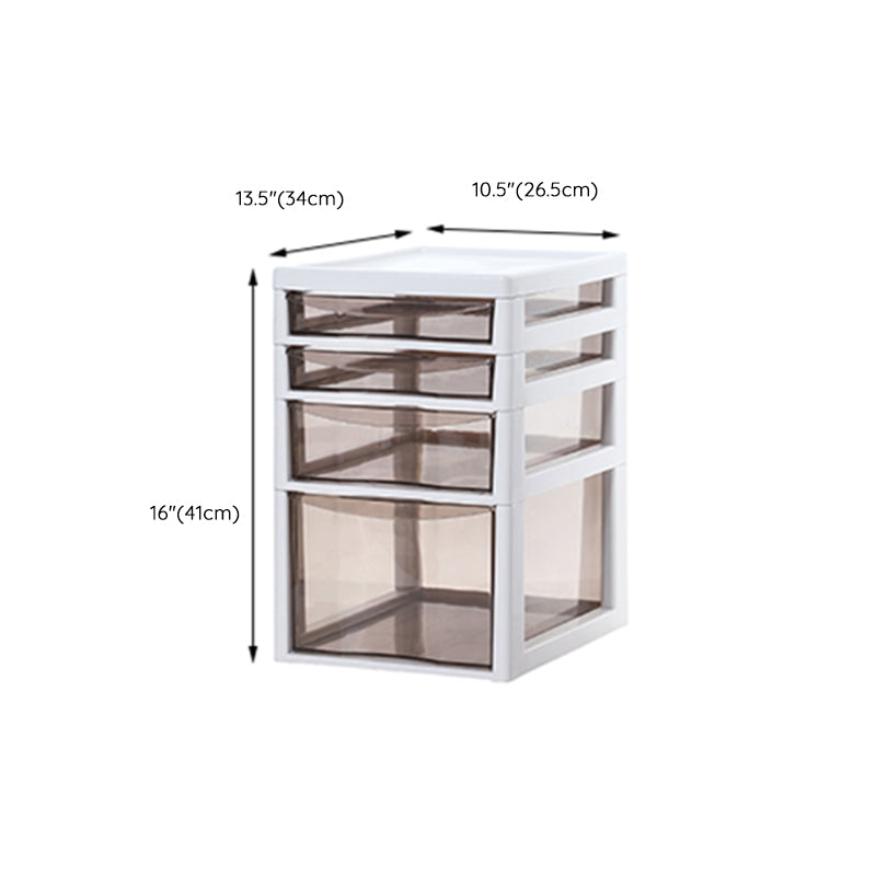 Vertical Transparent File Cabinet Modern Plastic Drawers Filing Cabinet