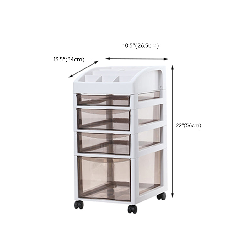 Vertical Transparent File Cabinet Modern Plastic Drawers Filing Cabinet