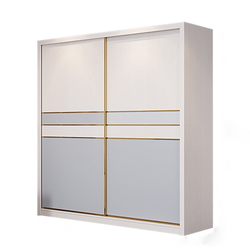 Bedroom Sliding Doors Armoire Coastal Wooden Storage Cabinet