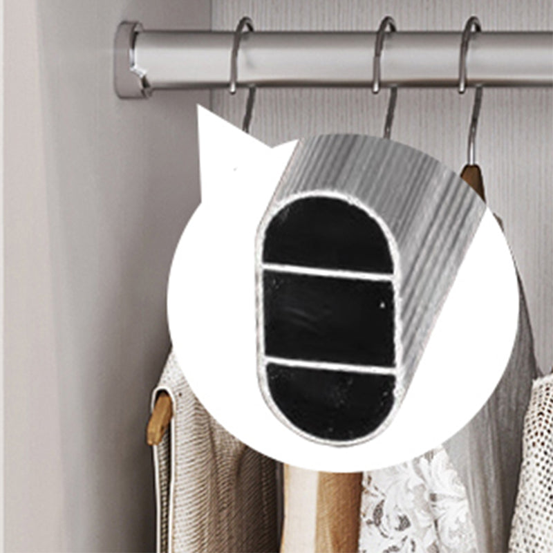 Bedroom Sliding Doors Armoire Coastal Wooden Storage Cabinet