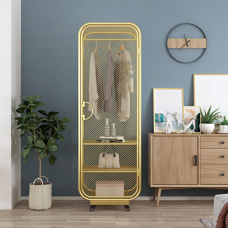 Bedroom Wardrobe Armoire Industrial Style Metal Storage Cabinet