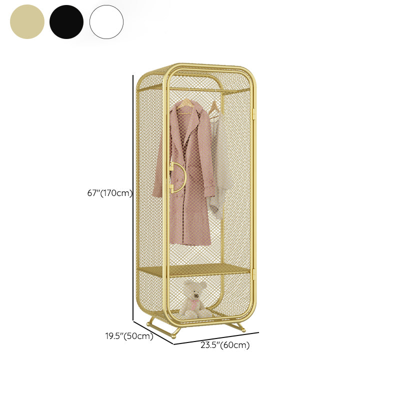 Bedroom Wardrobe Armoire Industrial Style Metal Storage Cabinet