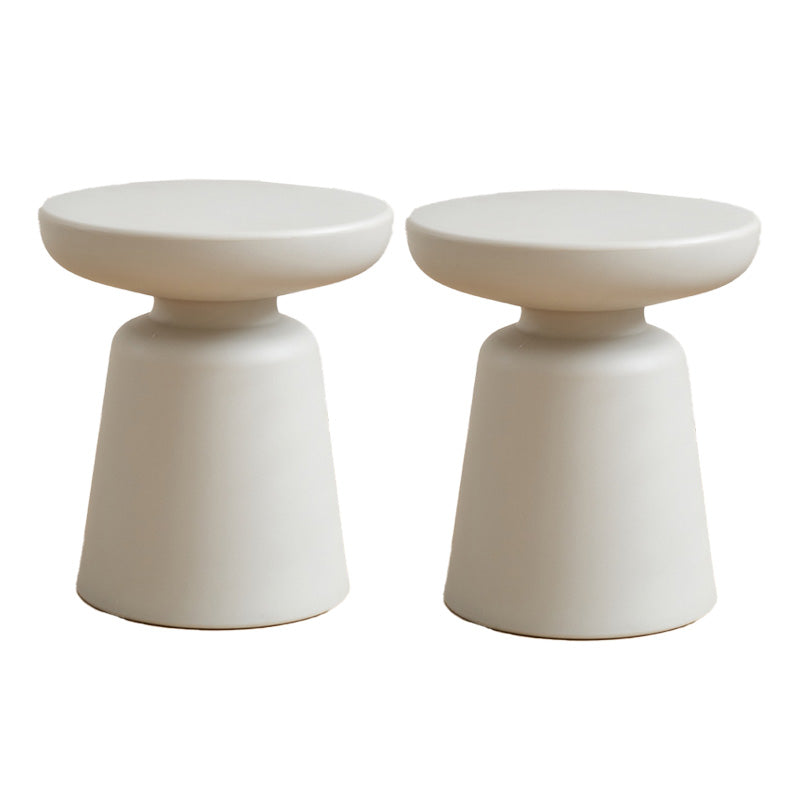 Pedestal End Table Plastic Round Side Sofa Side Accent Table