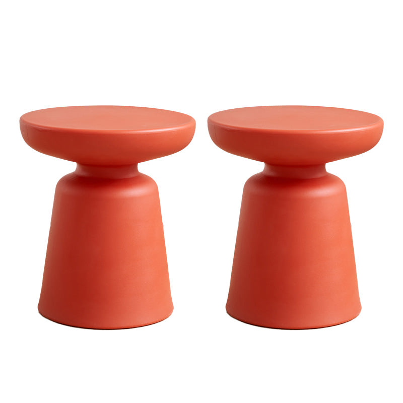 Pedestal End Table Plastic Round Side Sofa Side Accent Table