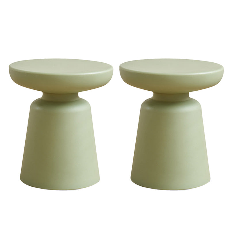 Pedestal End Table Plastic Round Side Sofa Side Accent Table