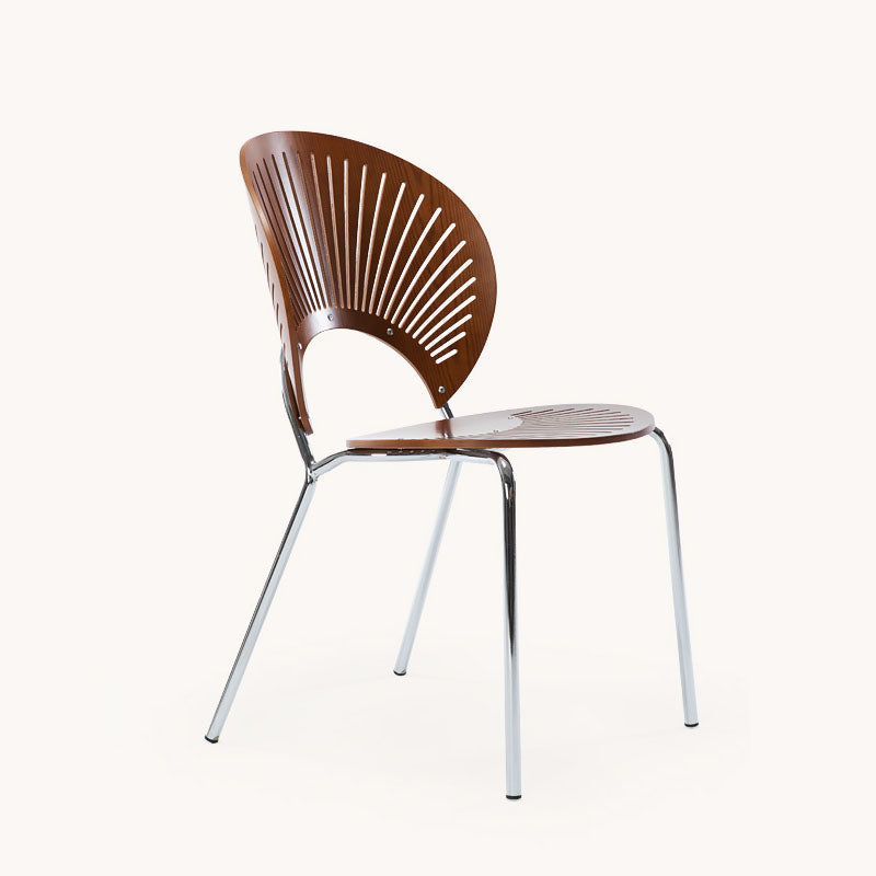 Modern Style Dining Chair Wooden Open Back Side Chair for Dining Room