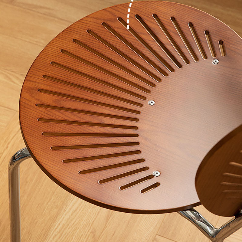 Modern Style Dining Chair Wooden Open Back Side Chair for Dining Room