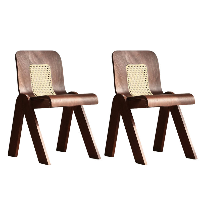 Modern Style Dining Chair Solid Wood Low Back Side Chair for Dining Room